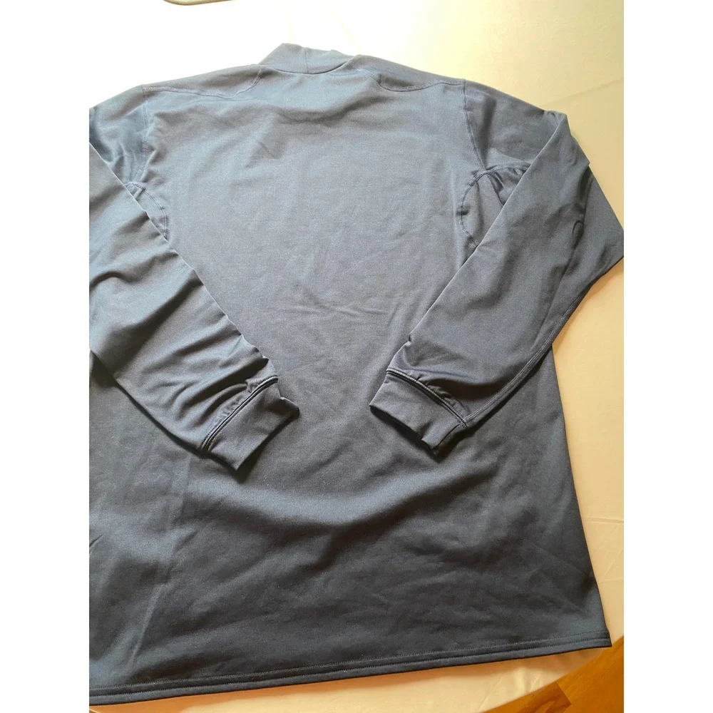 Nike Pro Fitted Dri-FIT Mens Navy Blue Mock Neck Long Sleeve Shirt 389658-419 XL
